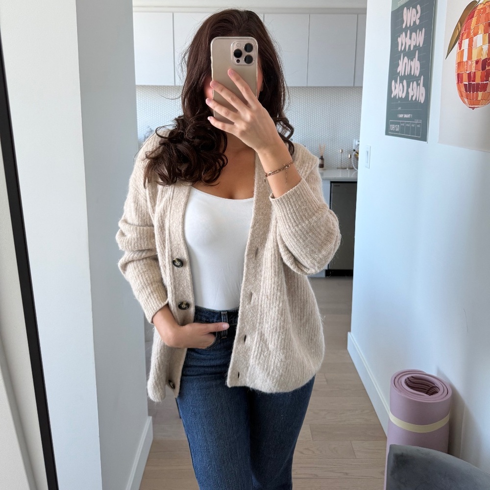 Beige cardigan & other stories